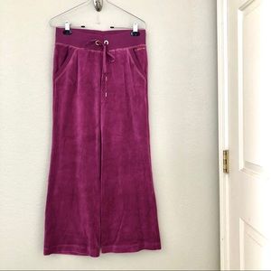 Bebe Plum Velour Pants Sz Small